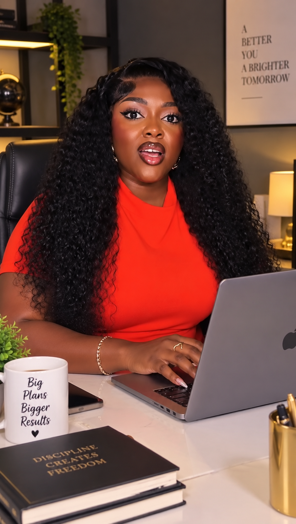 Woman working remotely on a laptop